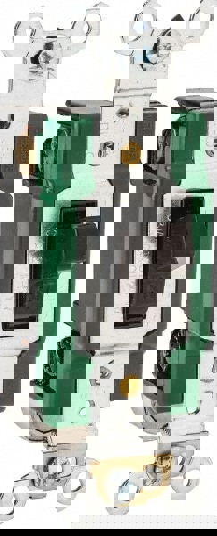 2 Pole, 120 to 277 VAC, 30 Amp, Industrial Grade Toggle Wall Switch